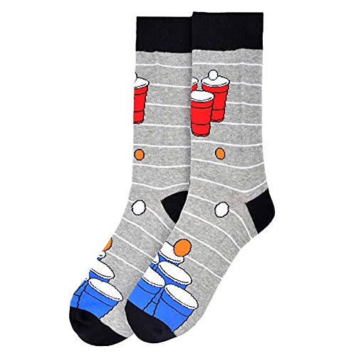 Mens Parquet Beer Pong Crew Sock-