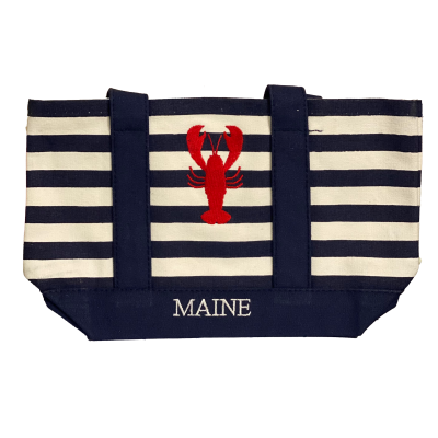 Maine Striped Lobster Tote - Mini-