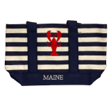 Maine Striped Lobster Tote - Medium-