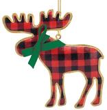 Cape Shore Plaid Pillowed Moose Ornament-