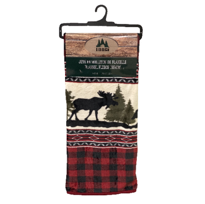 Lodge Flannel Fleece Throw Blanket-