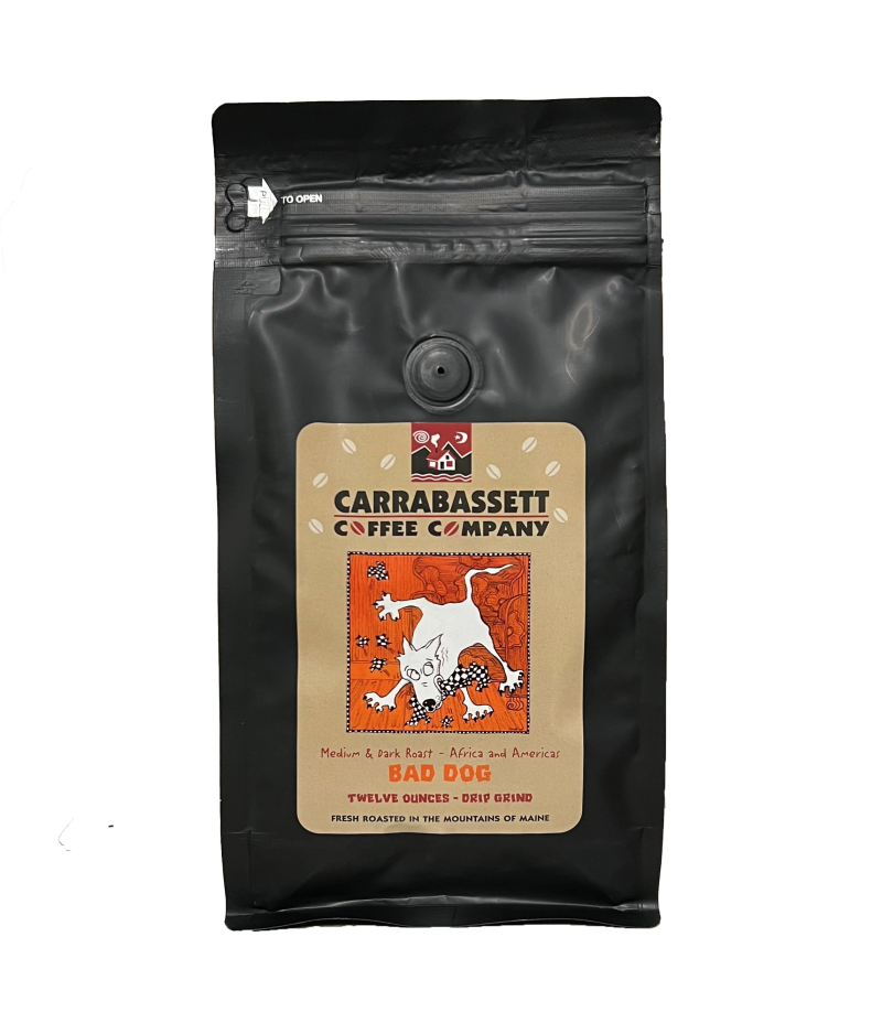 Carrabassett Coffee Bad Dog Blend Med/Dark Roast Ground Coffee-