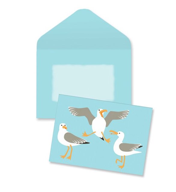 Cape Shore 10ct Note Cards - Seagulls-