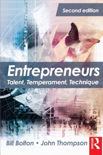 Bill Bolton Entrepreneurs Talent Temperament Technique 0 Edition; 