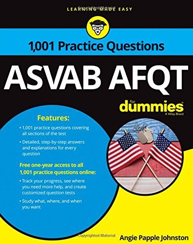 Angie Papple Johnston Asvab Afqt 1 001 Practice Questions For Dummies 