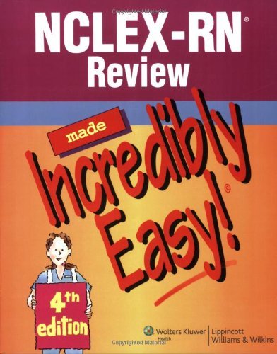 Lippincott Williams & Wilkins Nclex Rn Review Made Incredibly Easy! [with Cdrom] 0004 Edition; 