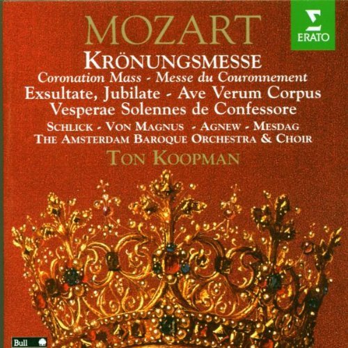 W.A. Mozart/Kronungsmesse Kv 317 Ave Verum@Schlick/Magnus/Agnew/Mesdag@Koopman/Amsterdam Baroque Orch