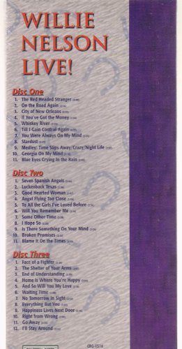 Willie Nelson/Willie Nelson Live@3 Cd Set