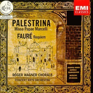 Palestrina Faure Missa Papae Marcelli Requiem Beems (sop) Uppman (bar) Various 