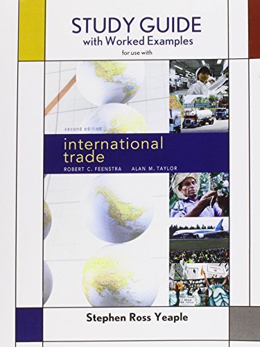 Robert C. Taylor Feenstra Study Guide For International Trade 