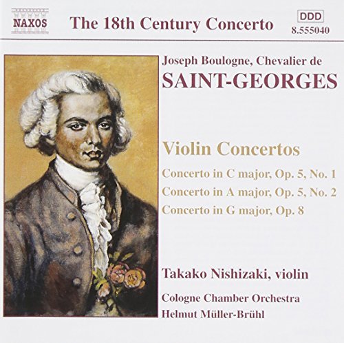 Chevalier De Saint-Georges/Con Vn 1/2/Con Vn (G) Op. 8@Nishizaki*takako (Vn)@Muller-Bruhl/Cologne Co