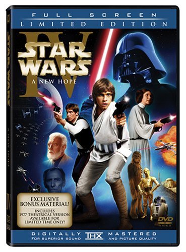 Star Wars: Episode IV - A New Hope (1977) (Full Screen Edition)/Mark Hamill, Carrie Fisher, and Harrison Ford@PG@DVD