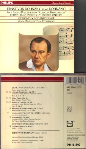 ERNST VON DOHNANYI BEETHOVEN STRAUSS/ERNST VON DOHNANYI PLAYS DOHNANYI: FIVE PIANO PIEC
