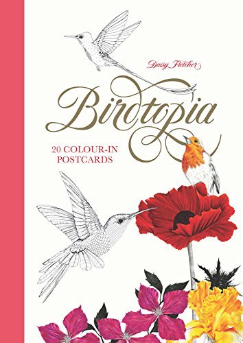 Daisy Fletcher Birdtopia 20 Color In Postcards 