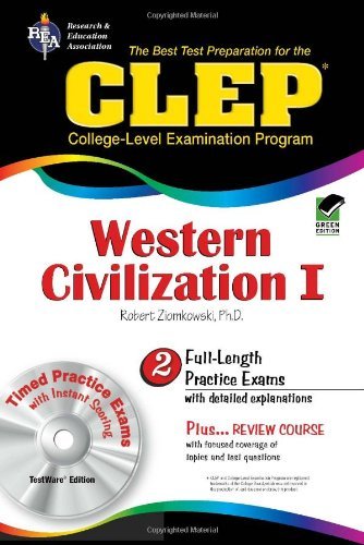 Robert Ziomkowski Clep Western Civilization I The Best Test Preparation For The Clep [with Cdro 