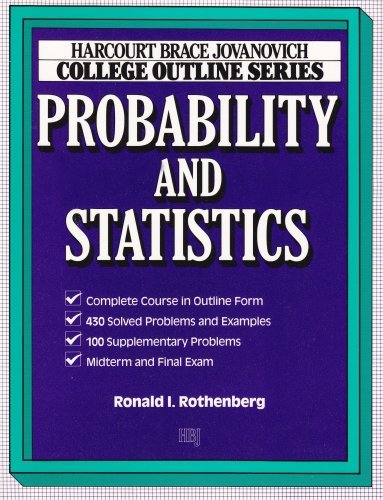 Ronald J. Rothenberg College Outline For Probability And Statistics 