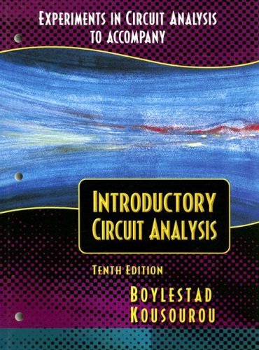 Robert L. Boylestad Experiments In Circuit Analysis To Accompany Intro 0010 Edition; 