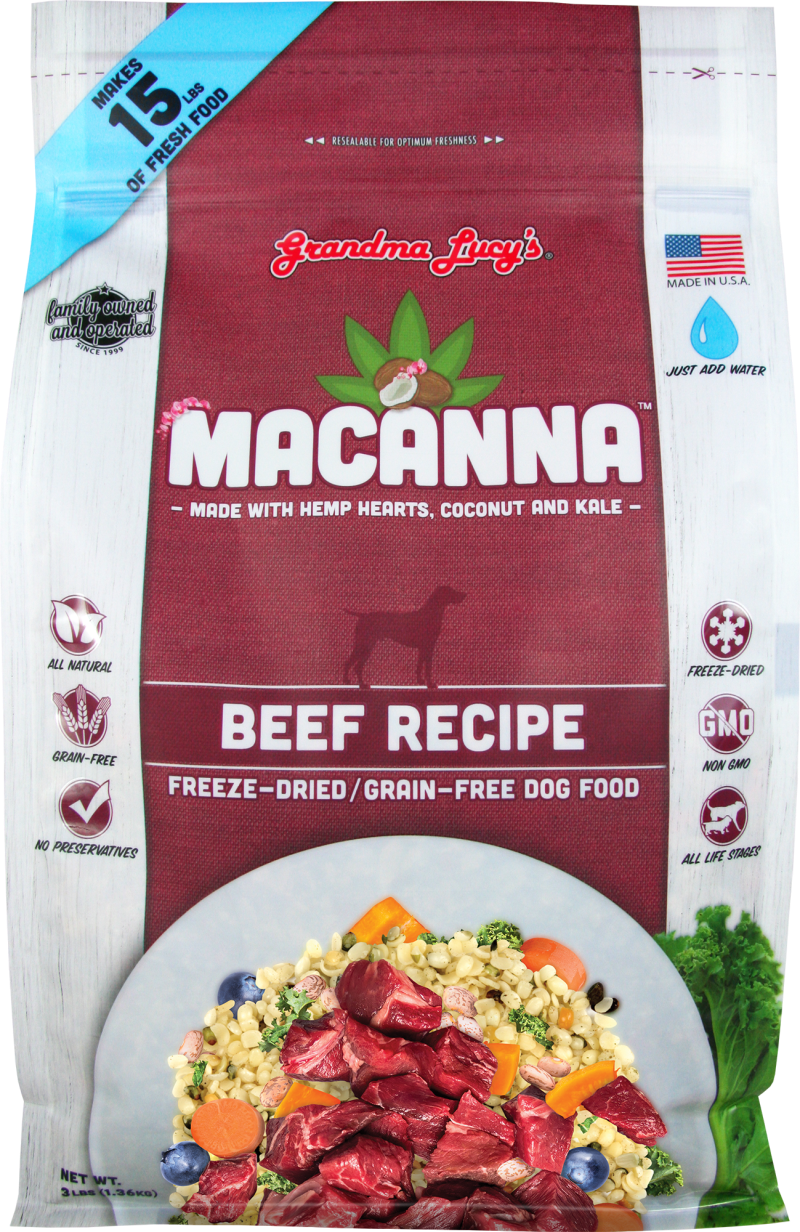 Grandma Lucy's-Macanna Grain Free Beef Recipe Freeze-Dried Raw Dog Food