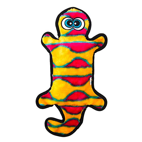 Outward Hound Invincibles Gecko Plush Dog Toy-Orange