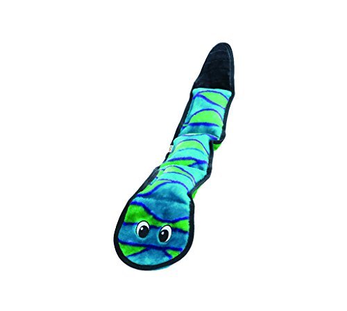 Outward Hound Invincibles Snake Plush Dog Toy-Blue