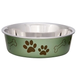 Bella Bowls® Metallic Artichoke Dog Bowl