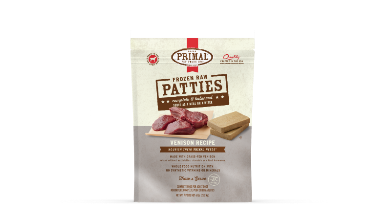Primal Canine Raw Frozen Patties-Venison Recipe