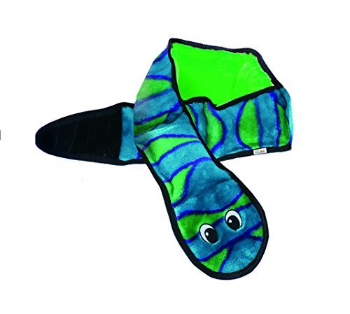 Outward Hound Invincibles Snake Plush Dog Toy-Blue