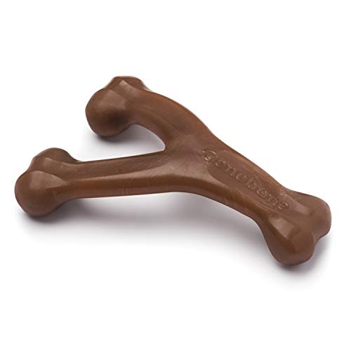 Benebone Peanut Butter Flavor Wishbone Tough Dog Chew Toy-Medium