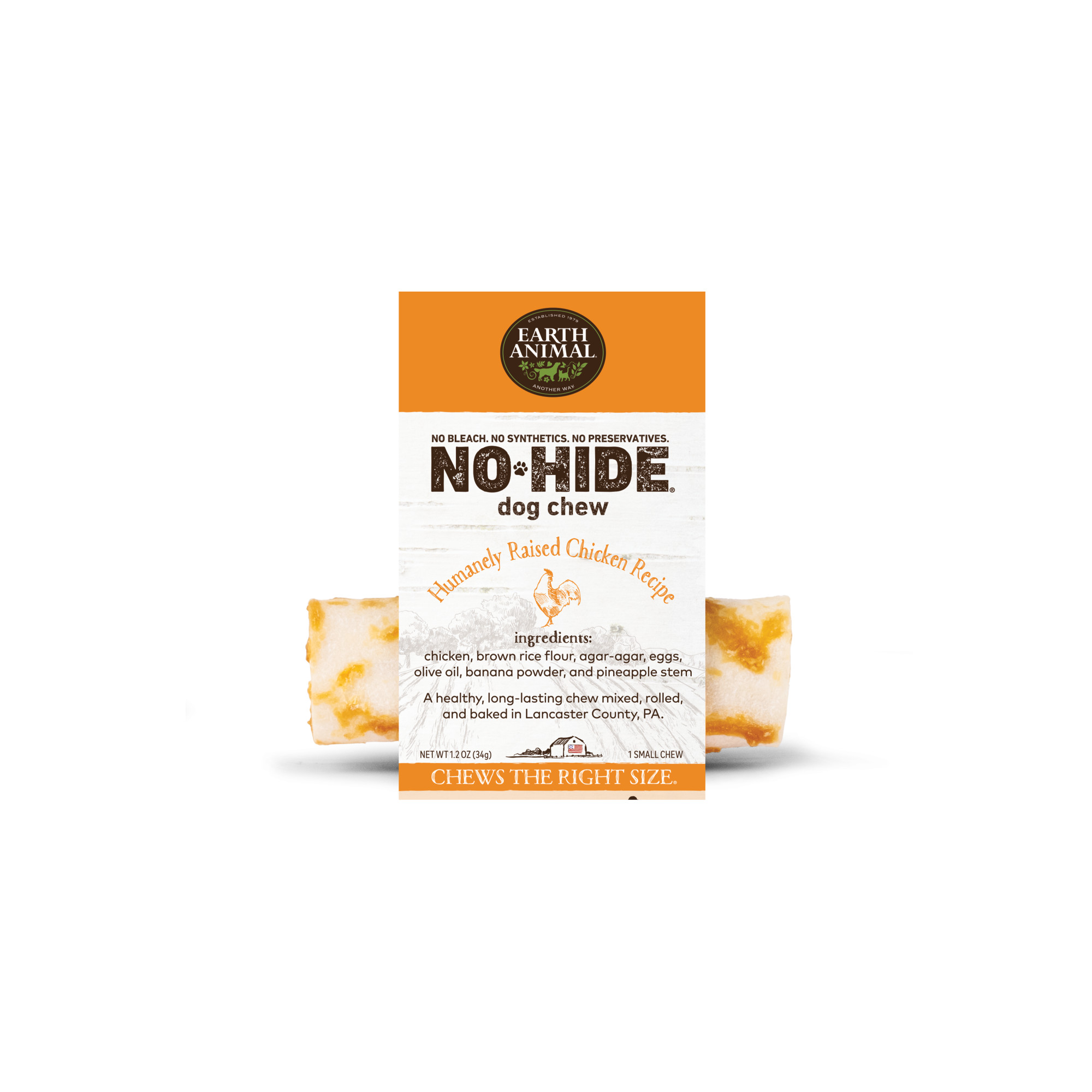 Earth Animal No-Hide Chew Small 4in Chicken