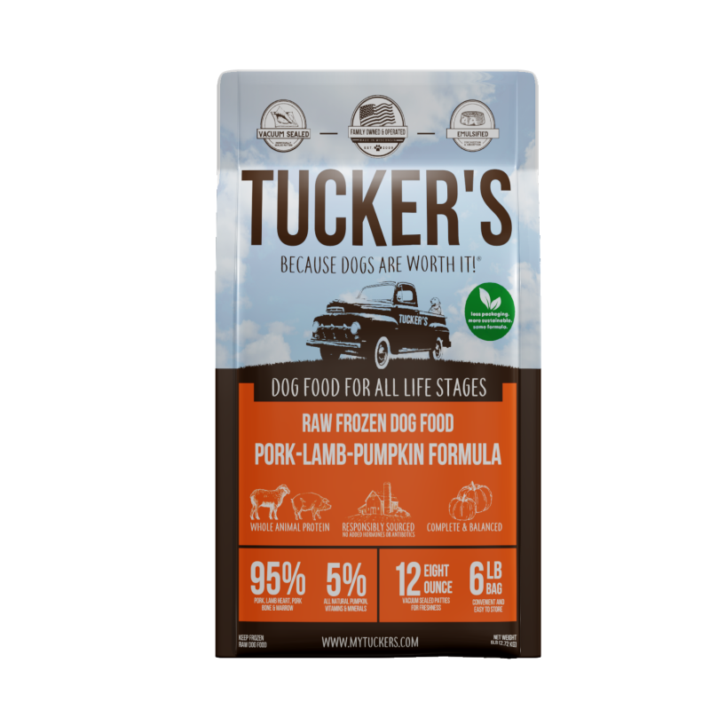 Tucker's Frozen Raw, 6 lb, Pork, Lamb & Pumpkin