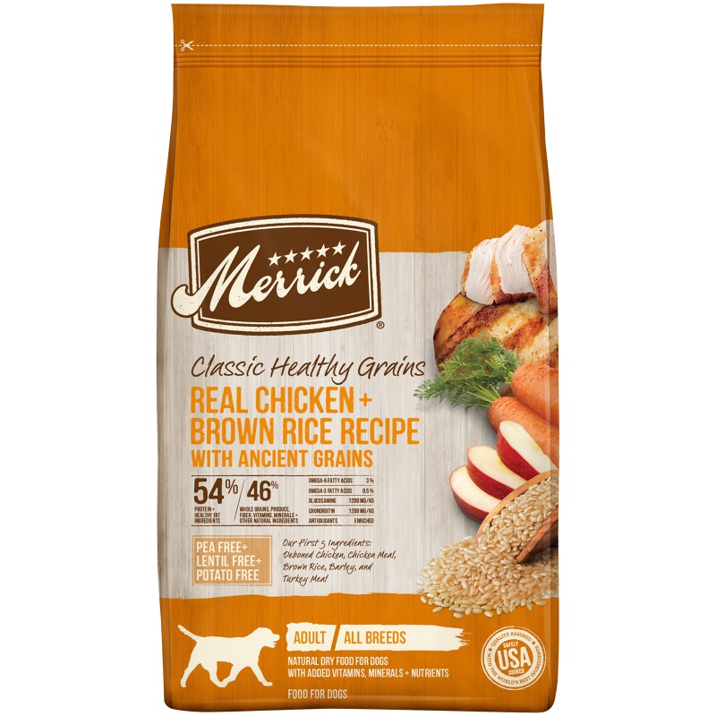 Merrick Classic Healthy Grains Real Chicken + Brown Rice Recipe with Ancient Grains Dry Dog Food