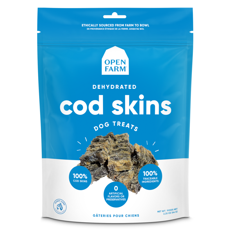 Open Farm Dehydrated Cod Skins Dog Treats