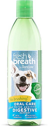 Fresh Breath by TropiClean Oral Care Water Additive Plus Digestive Support for Dogs