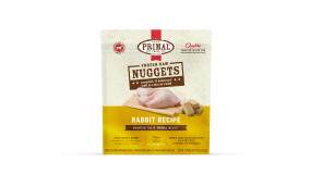 Primal Raw Frozen Dog Food, Nuggets, Rabbit, 3-lb-