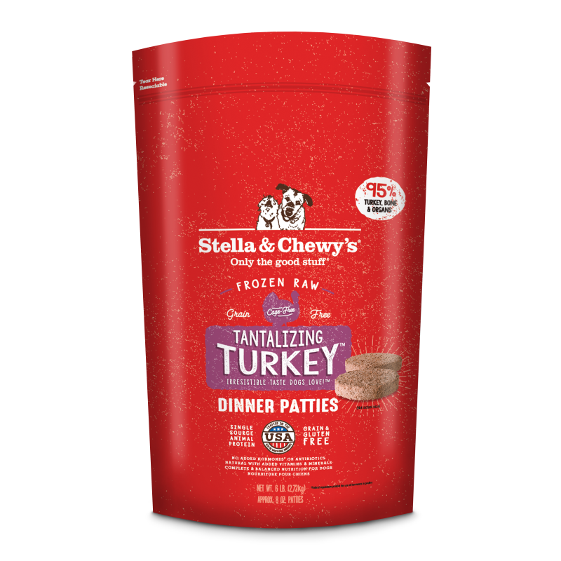Stella & Chewy's Tantalizing Turkey Frozen Raw Dinner Patties for Dogs