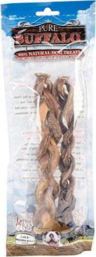 Pure Buffalo Braided Bully Sticks- 9" 2 Pack