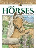 John Green Creative Haven Great Horses Coloring Book 