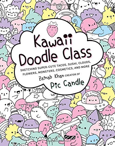 Pic Candle/Kawaii Doodle Class@ Sketching Super-Cute Tacos, Sushi, Clouds, Flower
