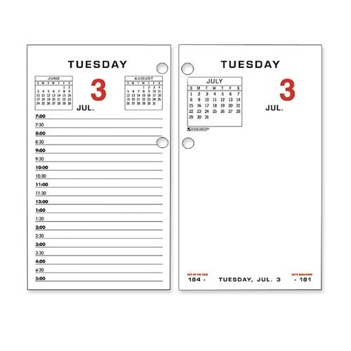 At A Glance Desk Cal Refill F 17 Style Bases Jan D 