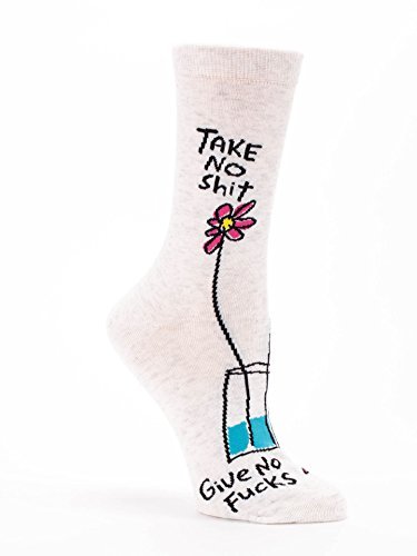 Women's Crew Socks/Take No Shit, Give No Fucks