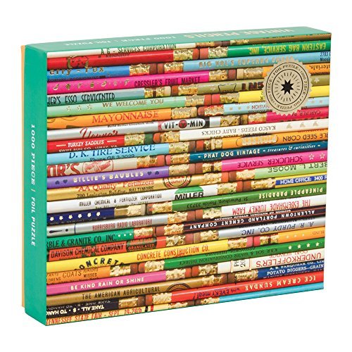 Galison/Phat Dog Vintage Pencils 1000 Piece Foil Stamped P