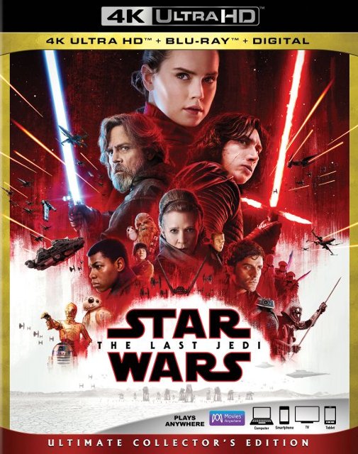 Star Wars: Last Jedi/Ridley/Driver/Boyega/Isaac@4KUHD@PG13