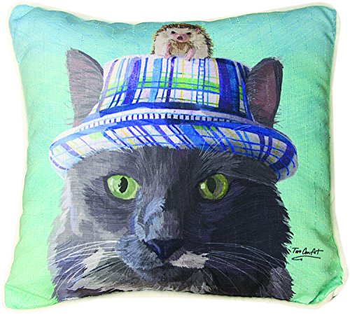 Pillow, Cat with Hedgehog
