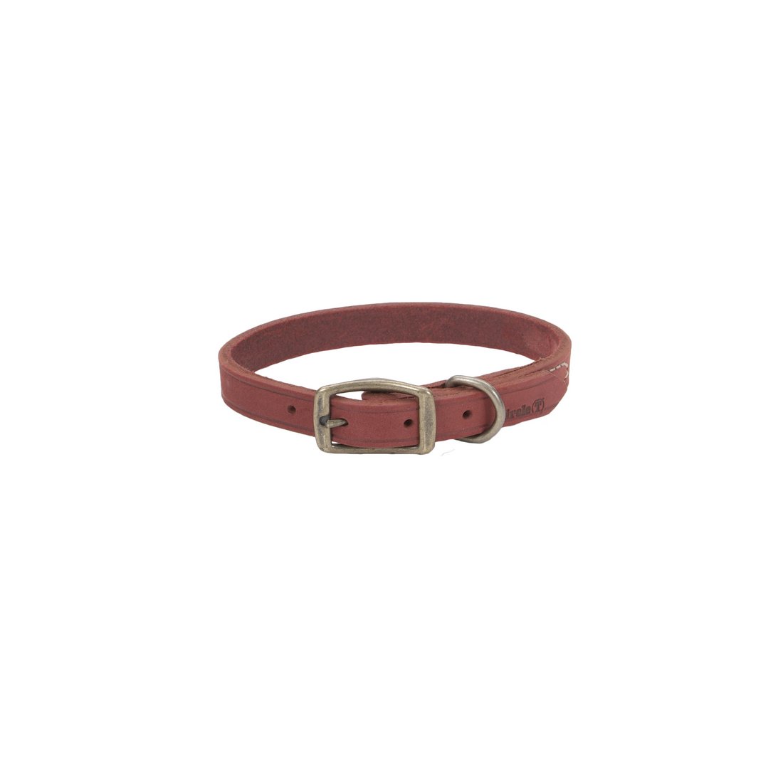 Coastal Leather Dog Collar - Brick Red