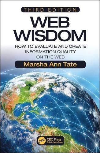 Marsha Ann Tate Web Wisdom How To Evaluate And Create Information Quality On 0003 Edition; 