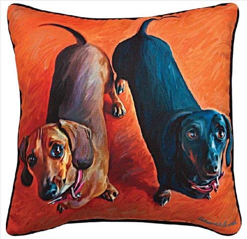 Pillow, Dachshund Double Dachsies