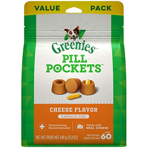 Greenies Original Pill Pockets® Treats for Dogs-Capsule Size Cheese Flavor