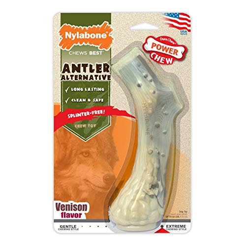 Nylabone DuraChew Venison Flavored Nylon Antler Dog Chew Toy