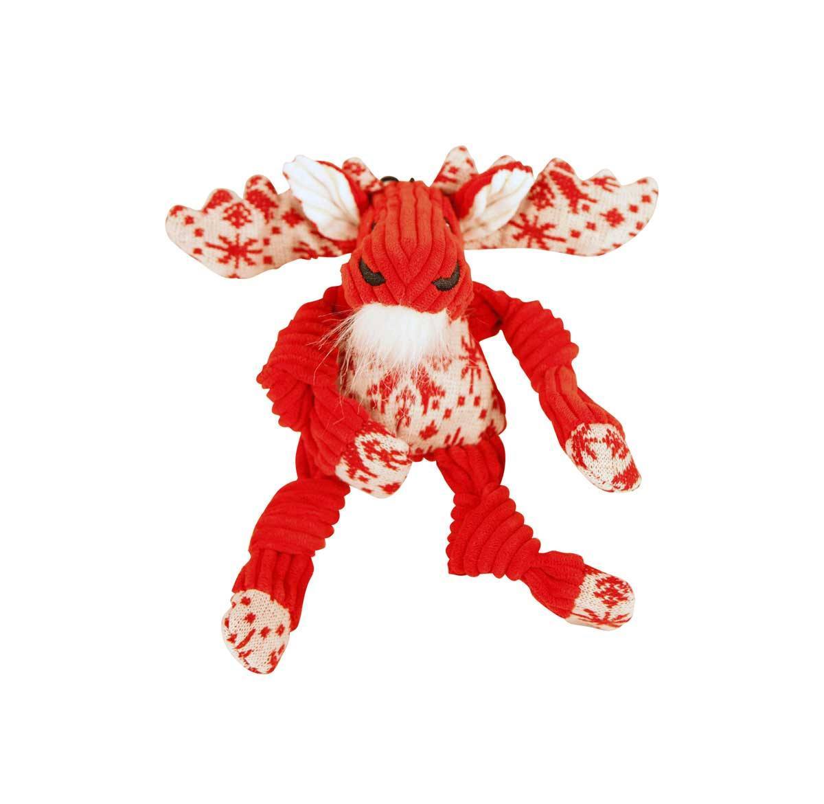 HuggleHounds Dog Toy - Christmas Sweater Moose