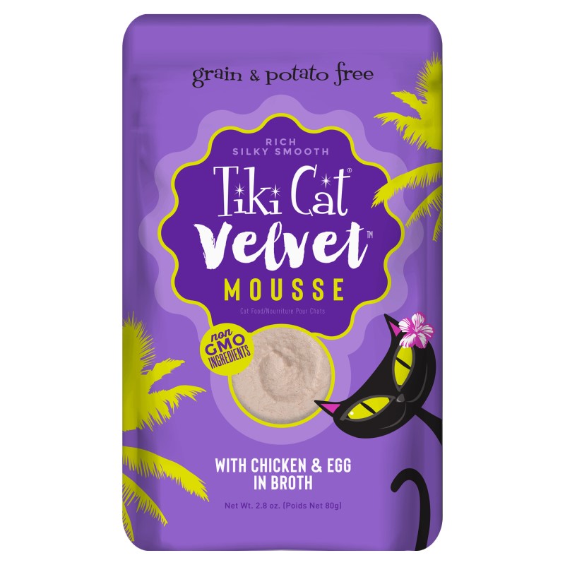 Tiki Cat® Velvet Mousse™-Chicken & Egg in Broth